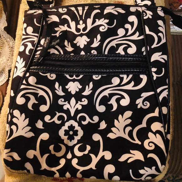 Purse, Crossbody, B & W Paisley - Picture 1 of 14